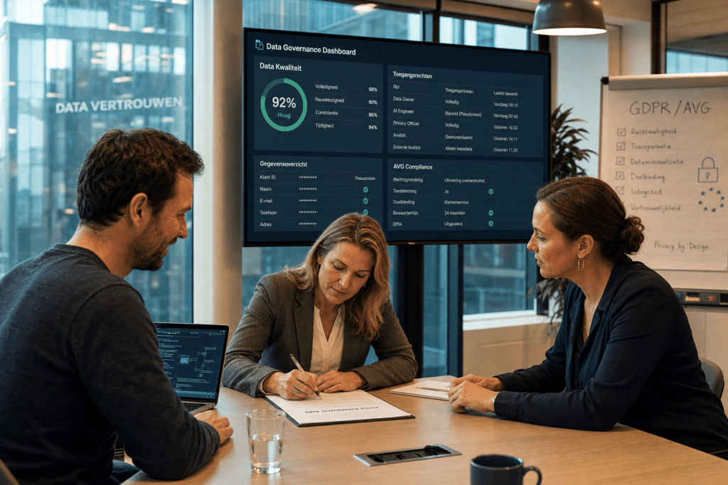 Hoe bouw je een betrouwbare Data & AI-governance aanpak (data-eigenaarschap, datakwaliteit en toegangsbeheer) die voldoet aan AVG en toch innovatie&nbsp;versnelt?